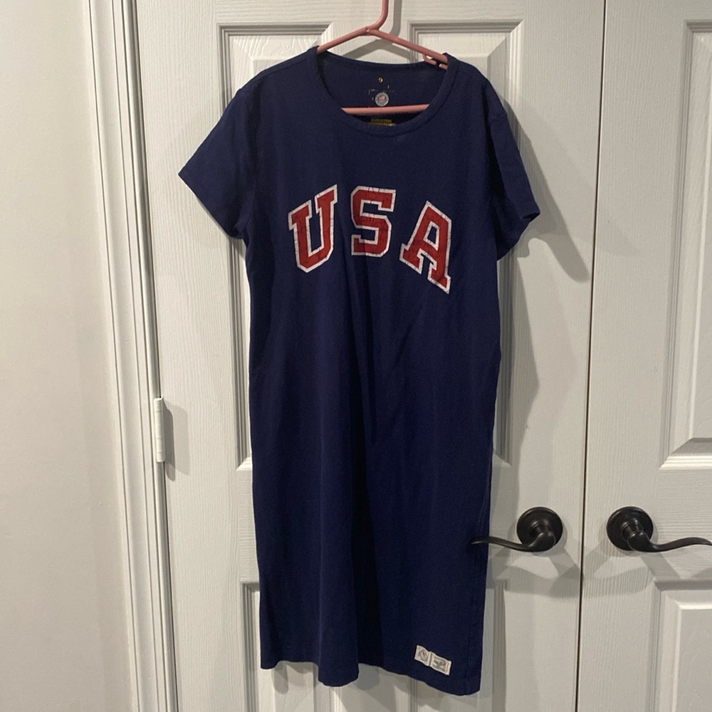 Polo Ralph Lauren Navy USA Olympic Tee Shirt Dress Size Medium